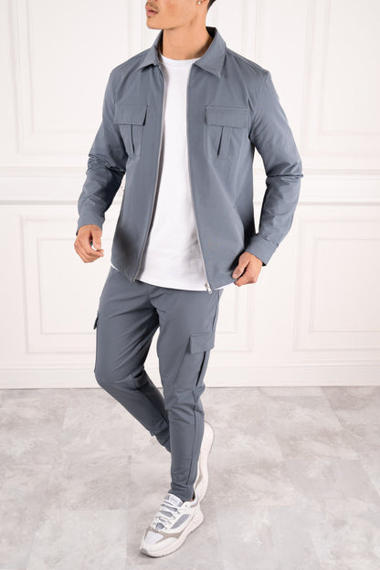 Premium Cargo Utility Pants - Steel Blue