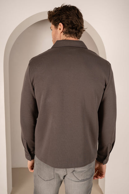 Interlock Overshirt - Charcoal