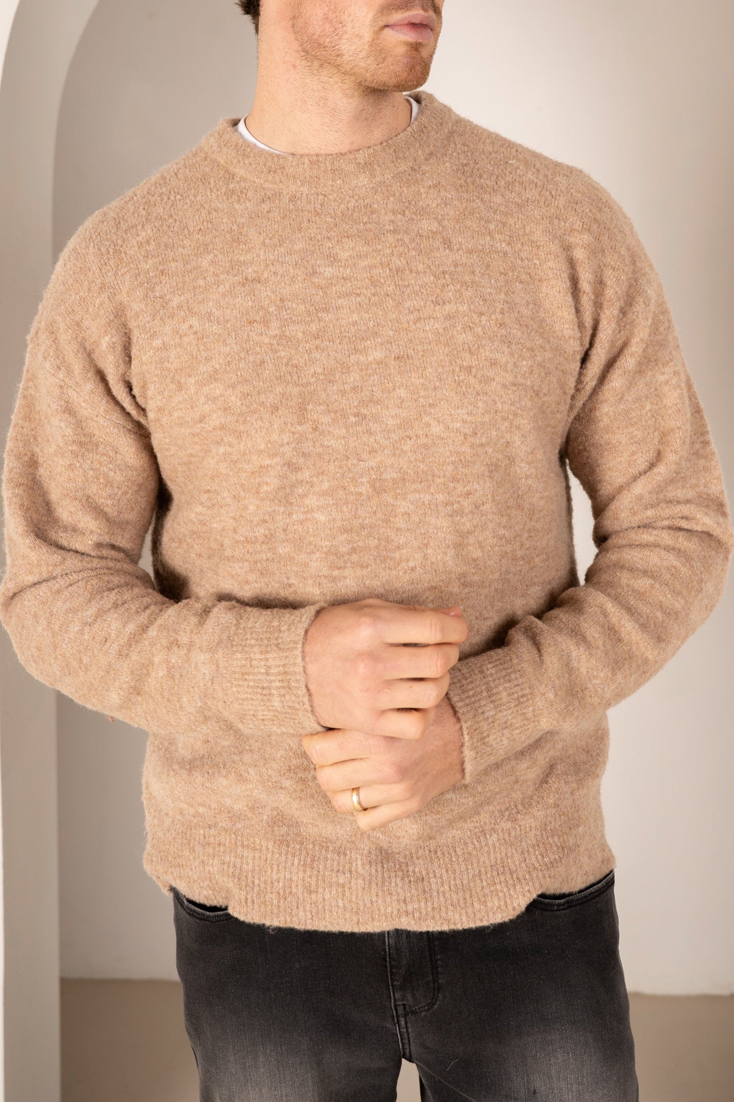 Souffle Crew Neck Sweatshirt - Oatmeal
