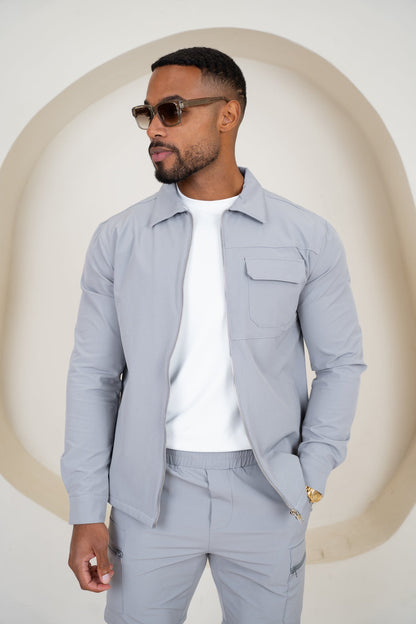 Premium Detail Cargo Jacket V2 - Grey