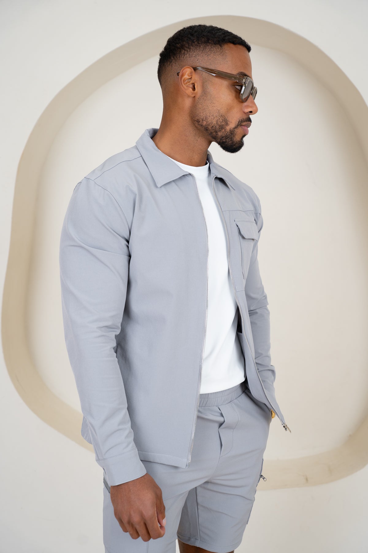 Premium Detail Cargo Jacket V2 - Grey