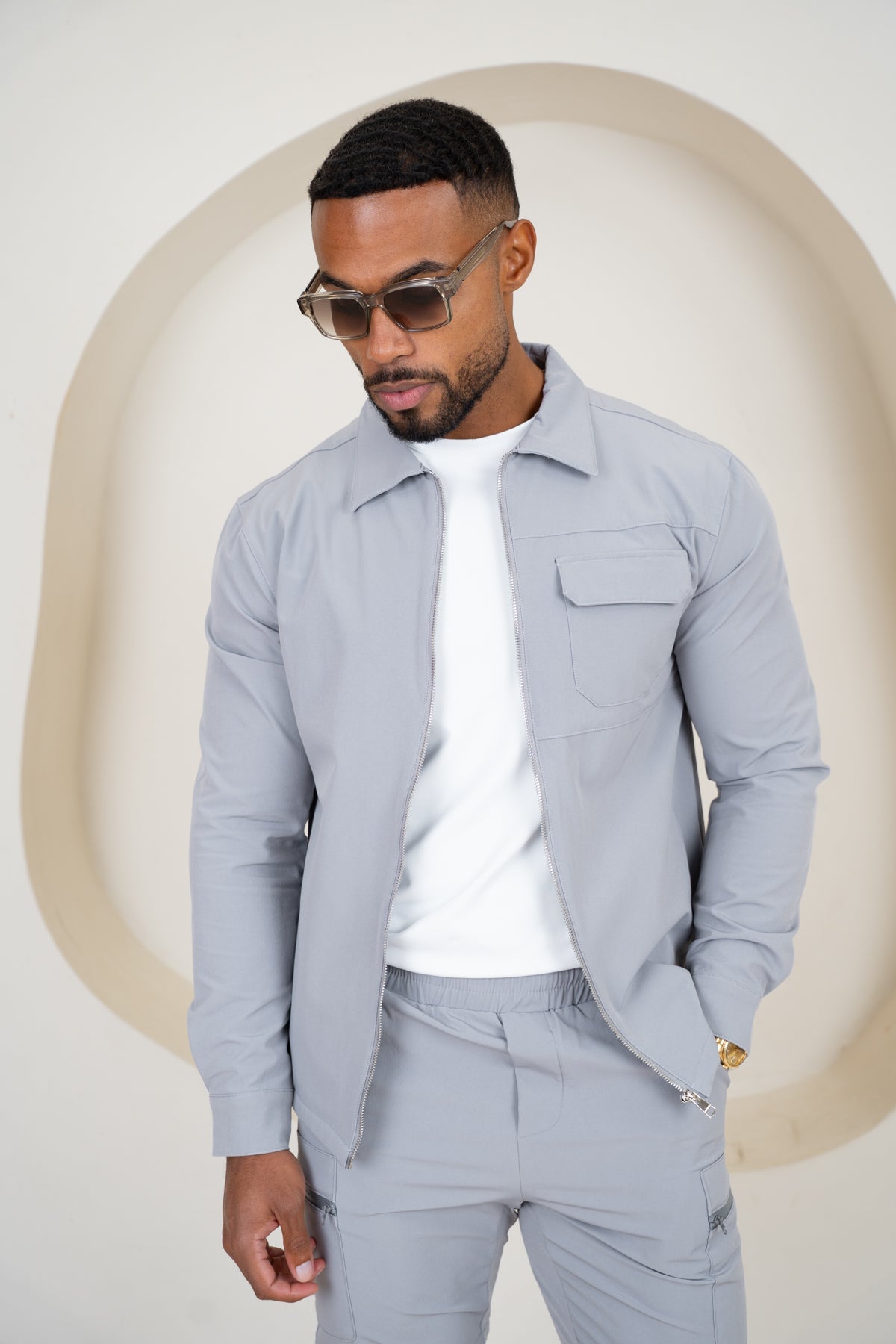 Premium Detail Cargo Jacket V2 - Grey