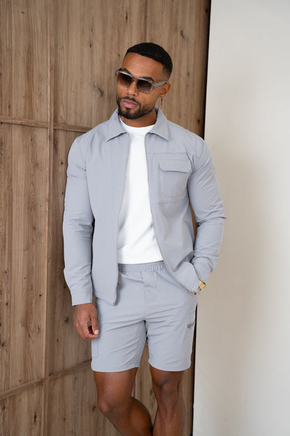 Premium Detail Cargo Jacket V2 - Grey