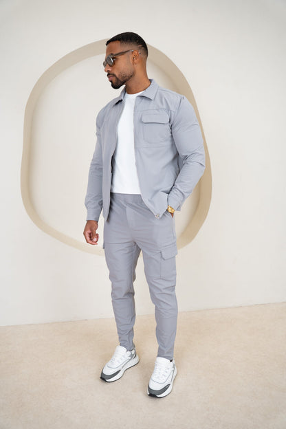 Premium Detail Cargo Pants V2 - Grey