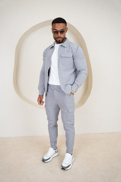Premium Detail Cargo Jacket V2 - Grey