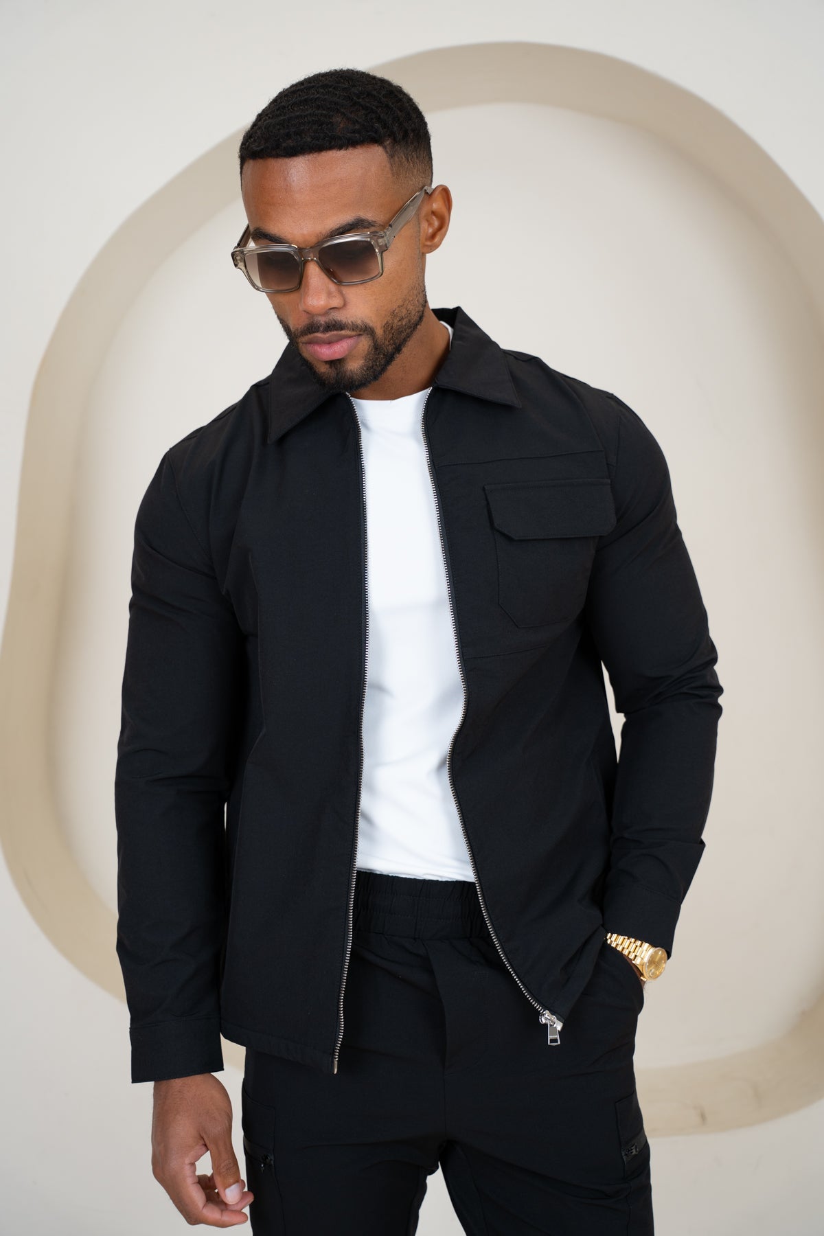 Premium Detail Cargo Jacket V2 - Black