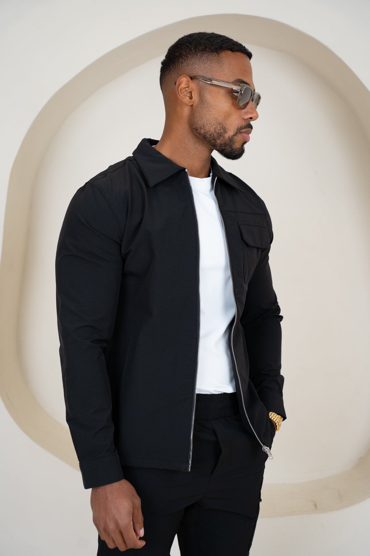 Premium Detail Cargo Jacket V2 - Black