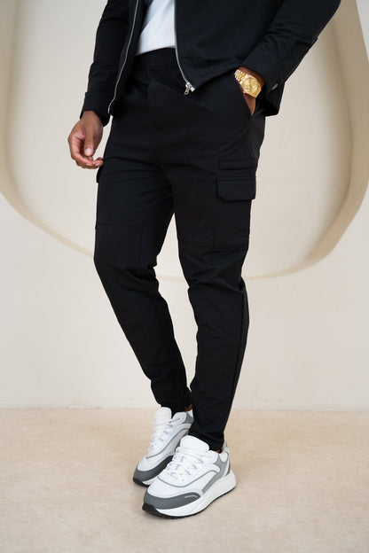 Premium Detail Cargo Jacket V2 - Black