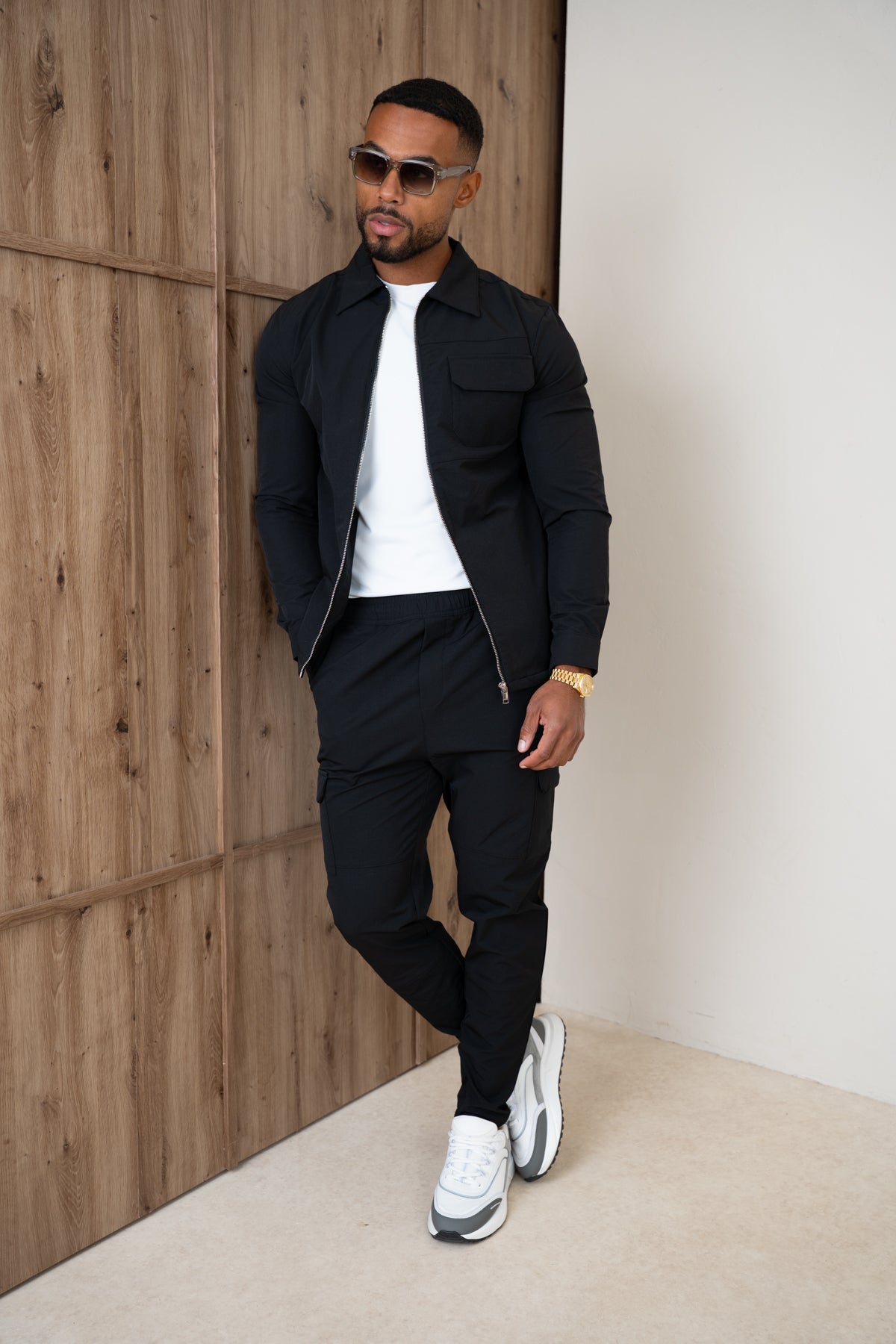 Premium Detail Cargo Jacket V2 - Black
