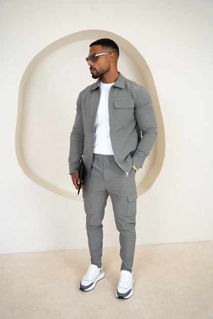 Premium Detail Cargo Jacket V2 - Taupe