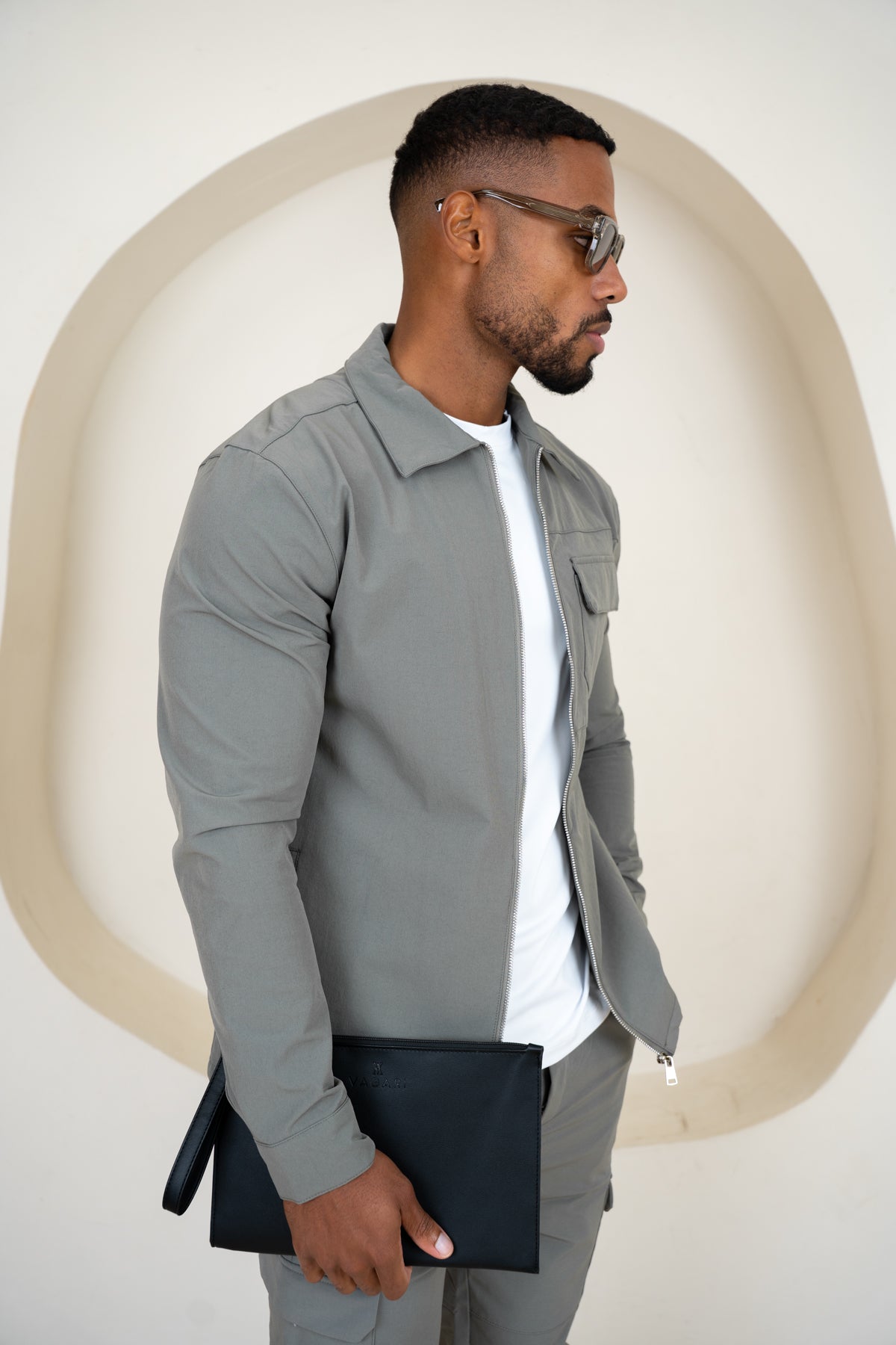 Premium Detail Cargo Jacket V2 - Taupe
