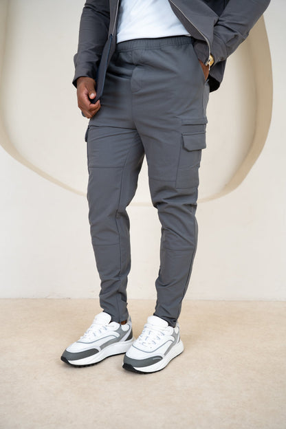 Premium Detail Cargo Pants V2 - Charcoal