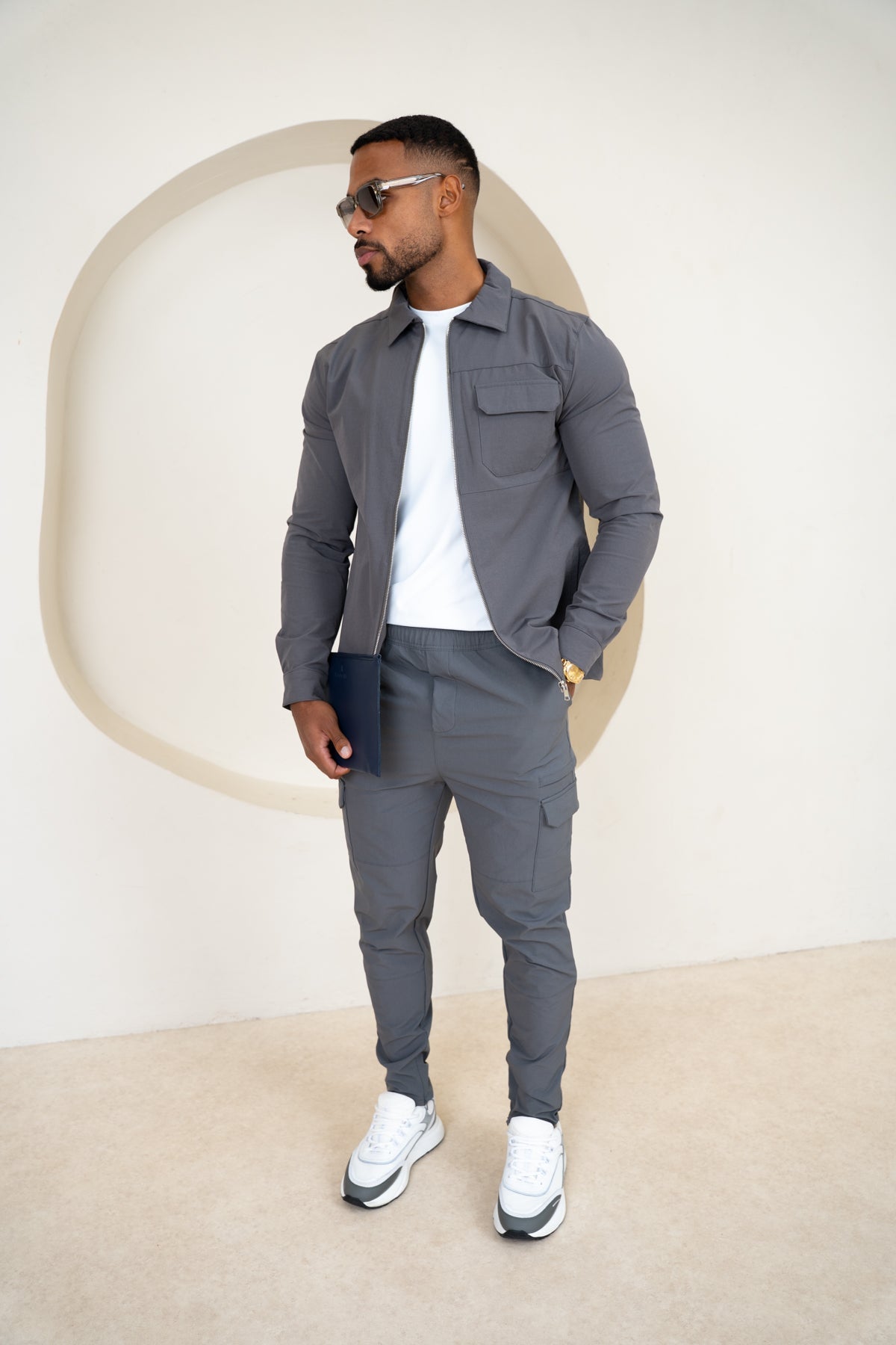 Premium Detail Cargo Pants V2 - Charcoal