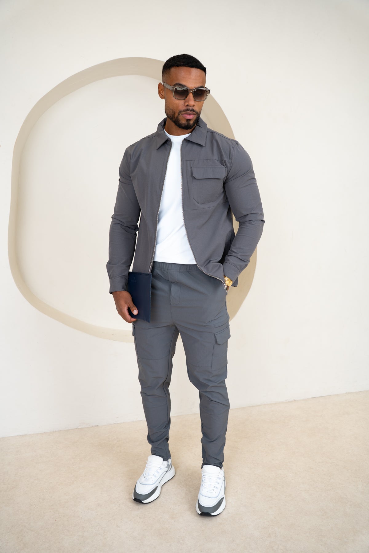 Premium Detail Cargo Pants V2 - Charcoal