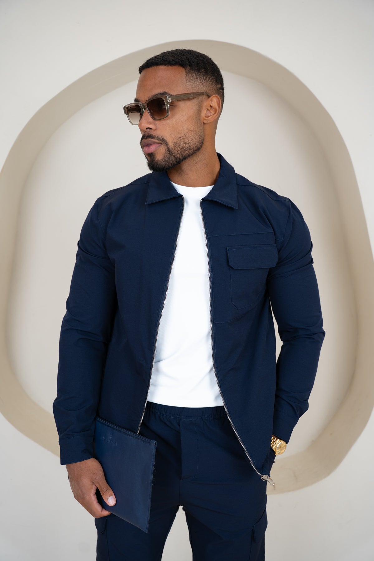 Premium Detail Cargo Jacket V2 - Navy
