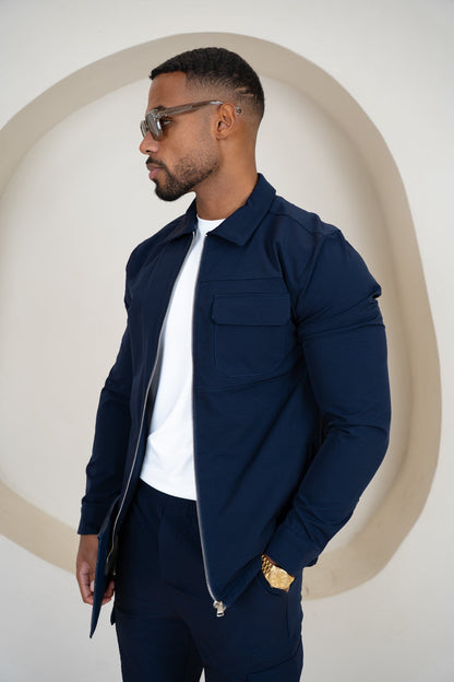 Premium Detail Cargo Jacket V2 - Navy