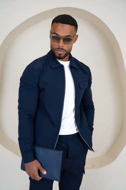 Premium Detail Cargo Jacket V2 - Navy