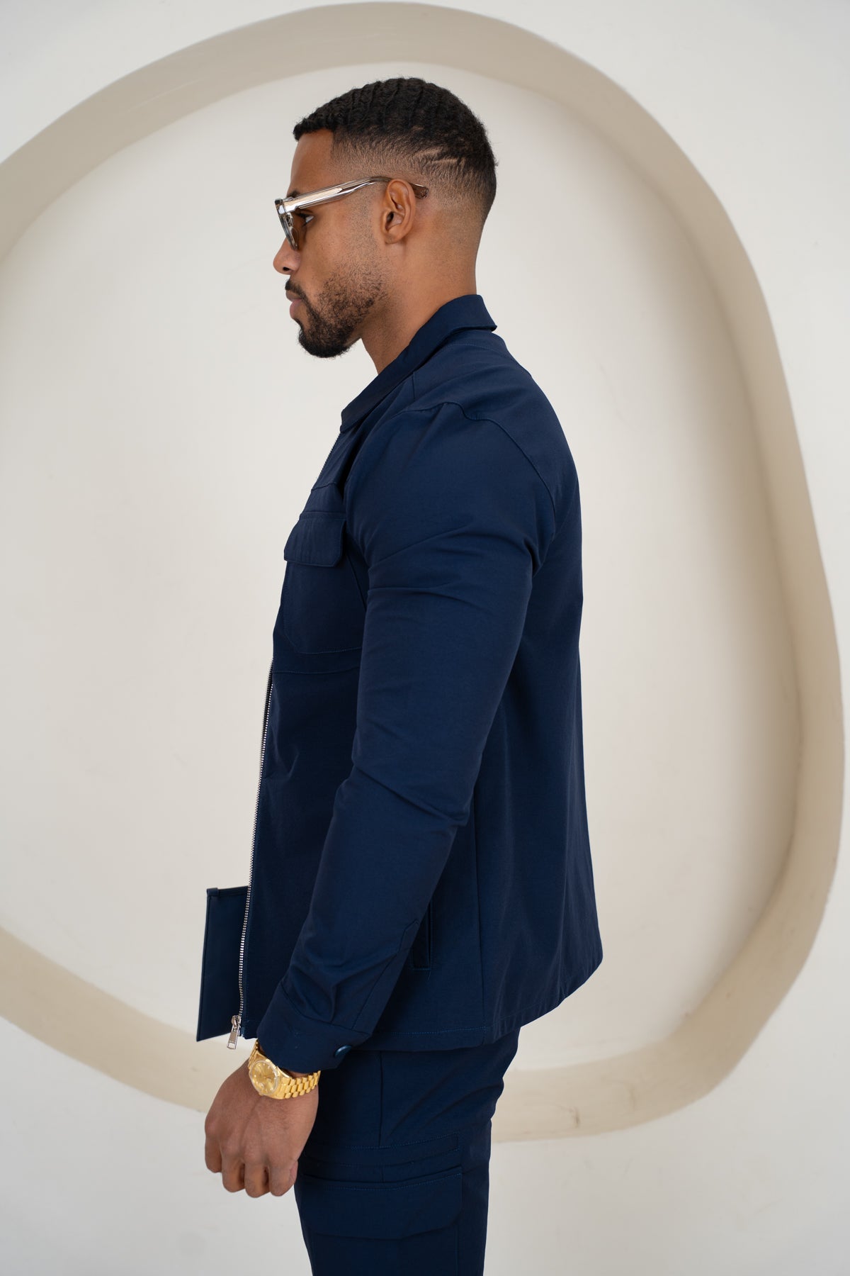Premium Detail Cargo Jacket V2 - Navy