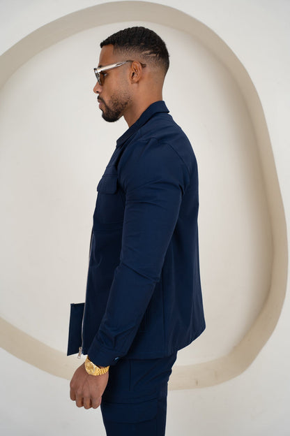 Premium Detail Cargo Jacket V2 - Navy