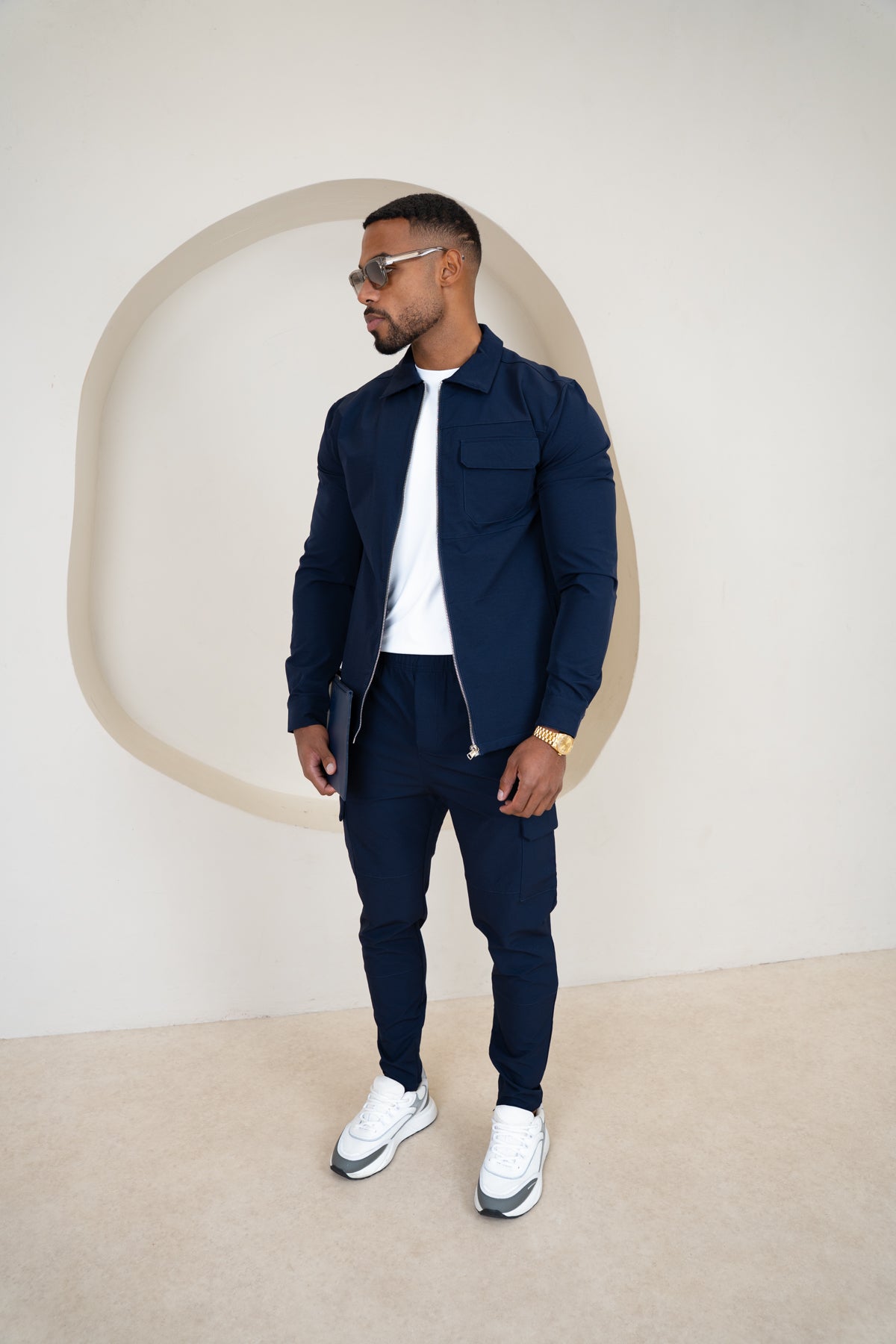 Premium Detail Cargo Jacket V2 - Navy