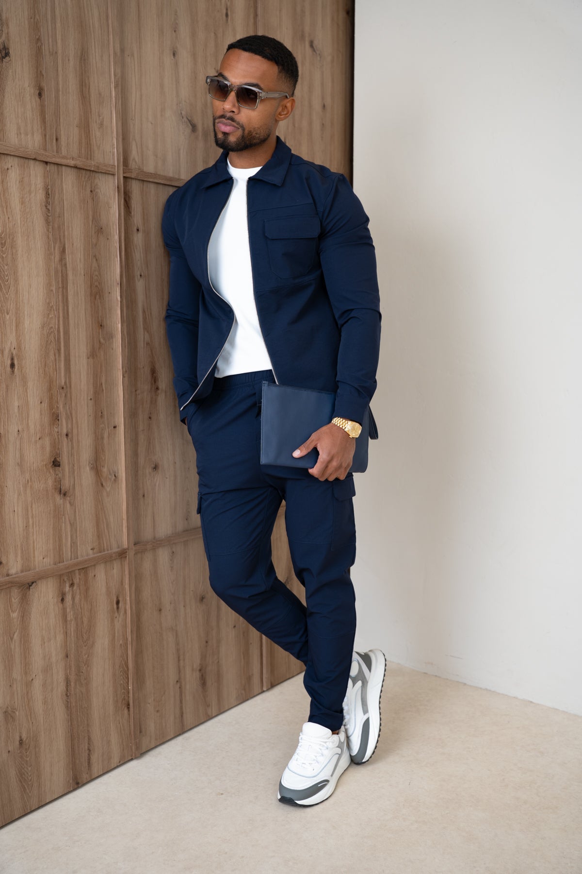 Premium Detail Cargo Jacket V2 - Navy