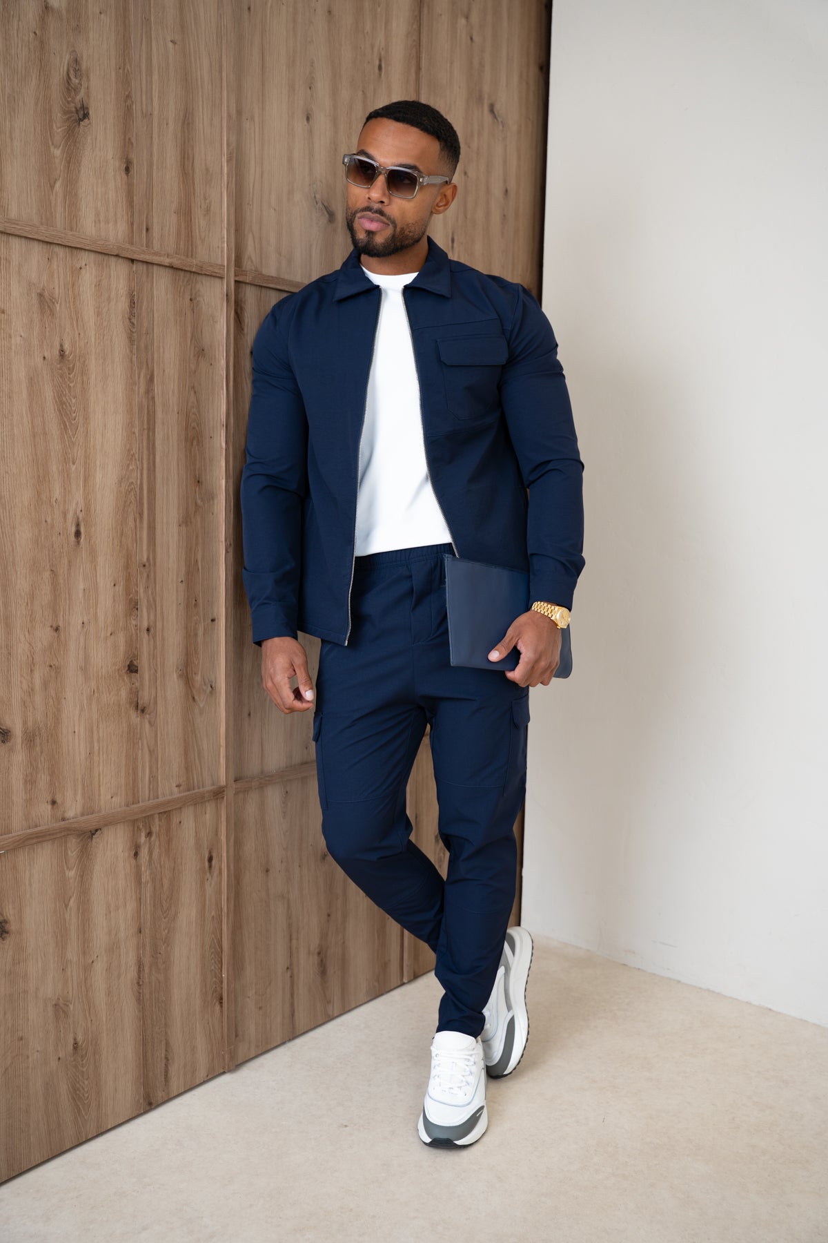 Premium Detail Cargo Jacket V2 - Navy