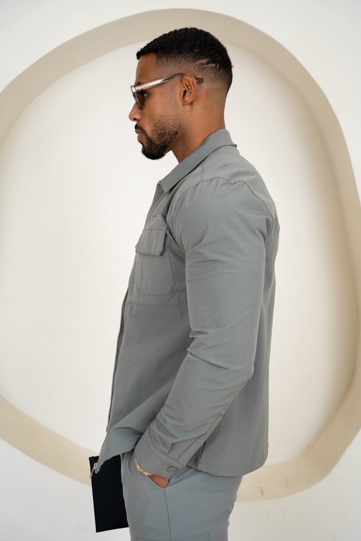 Premium Detail Cargo Jacket V2 - Taupe