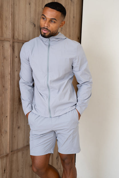 Premium Technical Windbreaker Jacket - Grey
