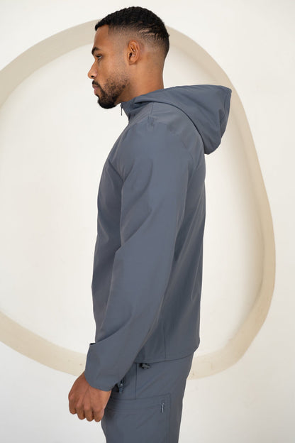 Premium Technical Windbreaker Jacket - Charcoal