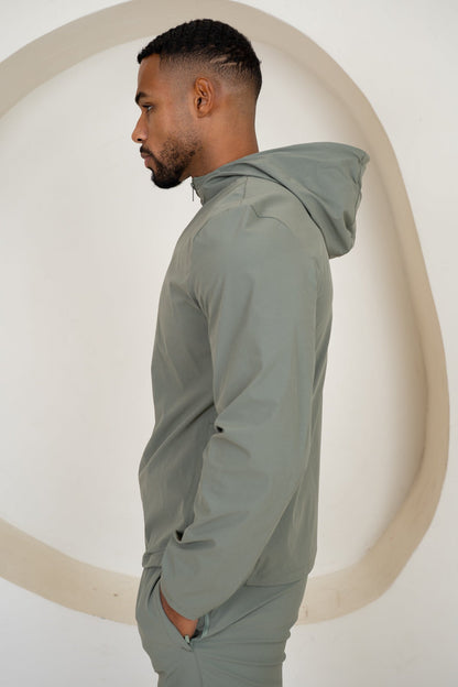 Premium Technical Windbreaker Jacket - Taupe