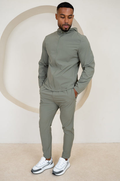 Premium Technical Windbreaker Jacket - Taupe