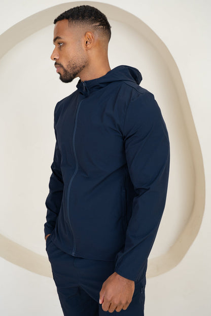 Premium Technical Windbreaker Jacket - Navy