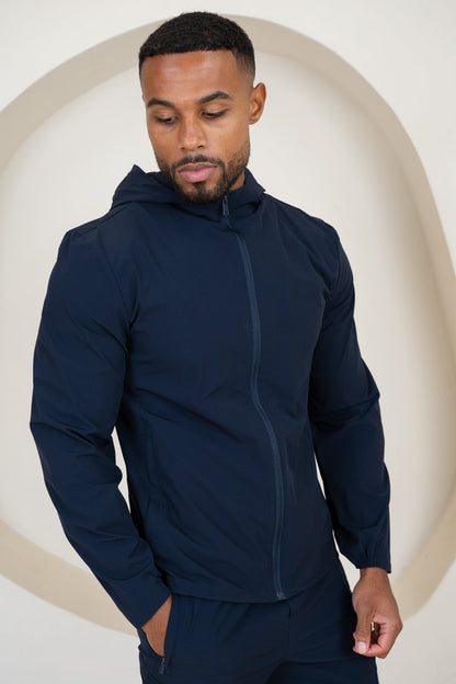 Premium Technical Windbreaker Jacket - Navy