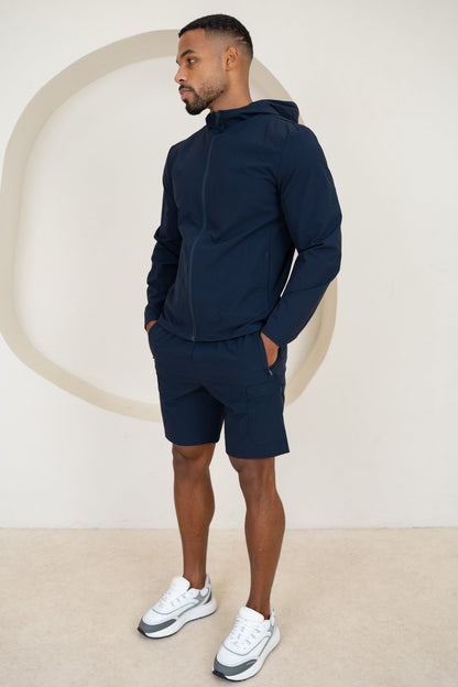 Premium Technical Windbreaker Jacket - Navy