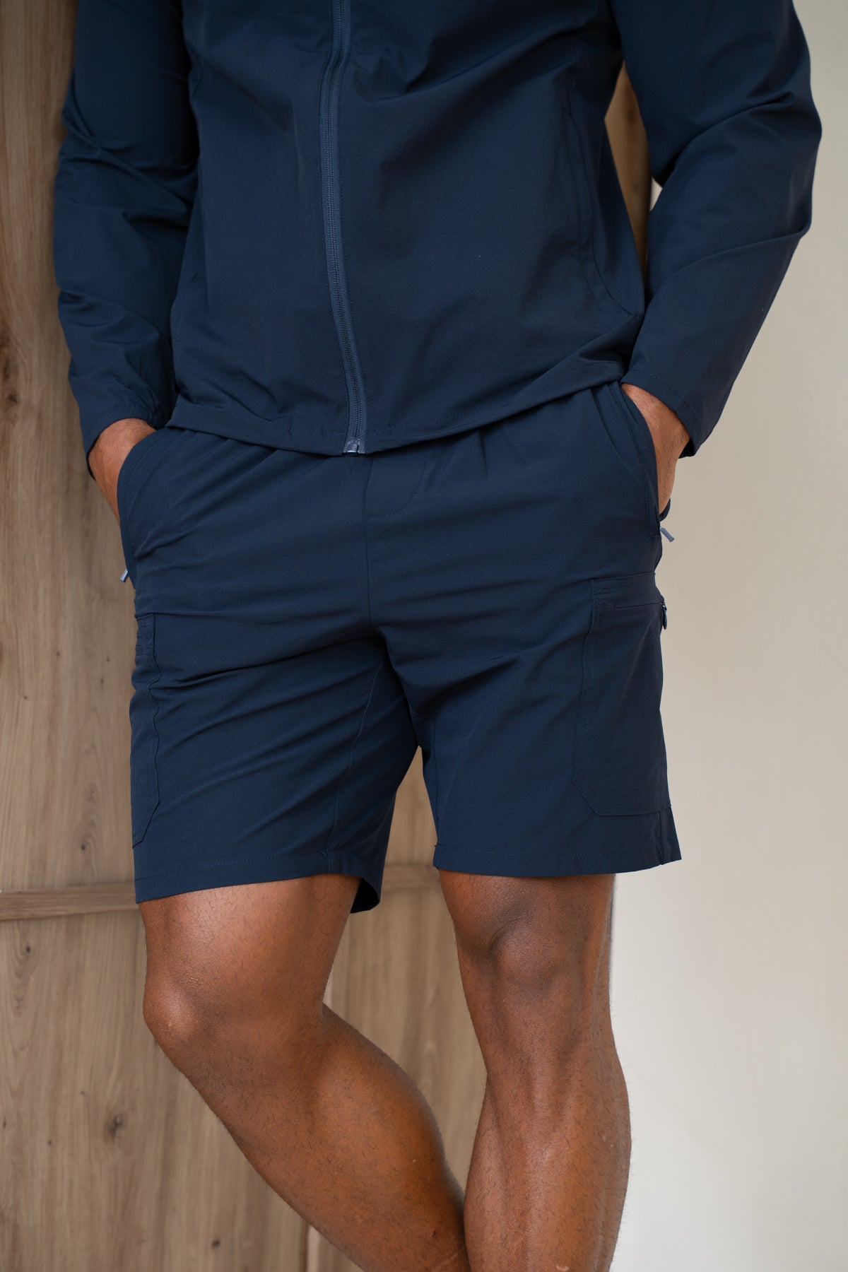 Premium Technical Windbreaker Jacket - Navy