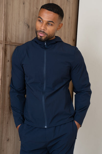 Premium Technical Windbreaker Jacket - Navy