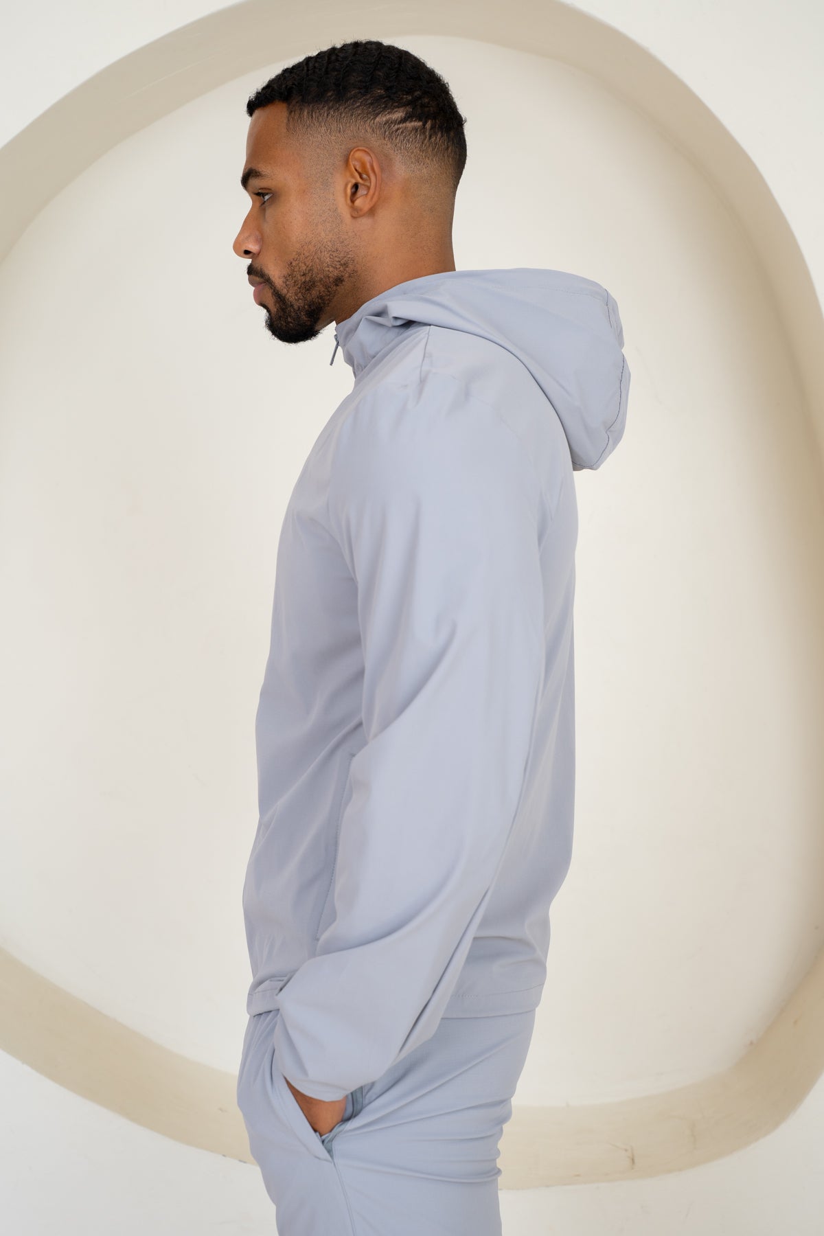 Premium Technical Windbreaker Jacket - Grey