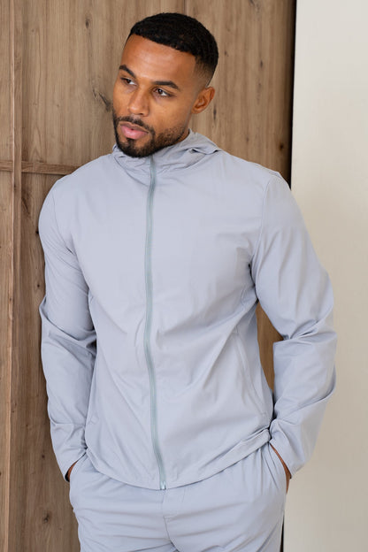 Premium Technical Windbreaker Jacket - Grey